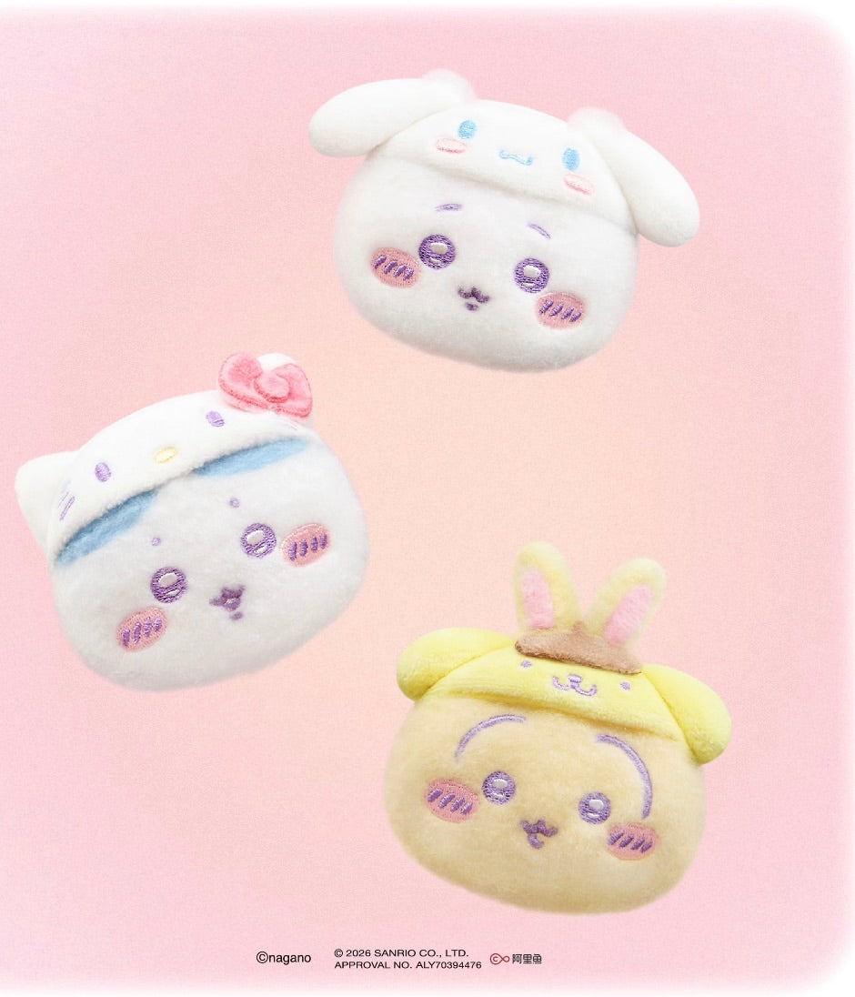 ChiiKawa X Miniso X Sanrio Series | ChiiKawa Hachiware Usagi Cute Fluffy Icon Badges - Kawaii Items Room Decoration