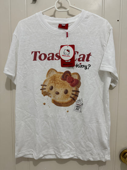 Korean Fashion Cute Cartoon Style T-Shirt Series | Toast Cat Hello Kitty - Kawaii Fashion Items