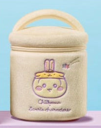 ChiiKawa X Miniso X Sanrio Series | ChiiKawa Hachiware Usagi Cute Fluffy Cylinder Shape Cosmetic Bags - Kawaii Items Room Decoration