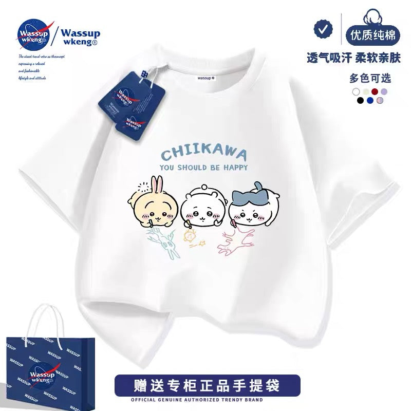 Japanese Cartoon ChiiKawa Casual Style T-Shirt Series | Chiikawa Hachiware Usagi Drawing Part 2 - Kawaii Fashion Items