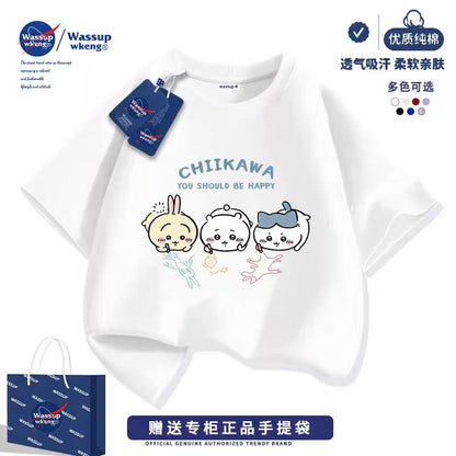 Japanese Cartoon ChiiKawa Casual Style T-Shirt Series | Chiikawa Hachiware Usagi Drawing Part 2 - Kawaii Fashion Items
