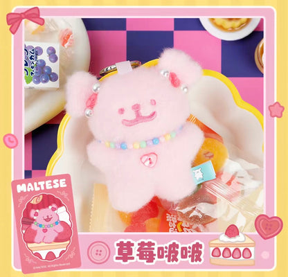 Maltese Puppy Plush Fruit Candy Keychain Series | Juice Maltese Gummies Plush Doll - Collectable Toys Mystery Blind Box