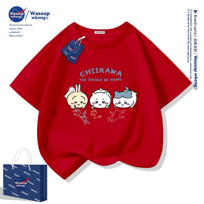 Japanese Cartoon ChiiKawa Casual Style T-Shirt Series | Chiikawa Hachiware Usagi Drawing Part 1 - Kawaii Fashion Items