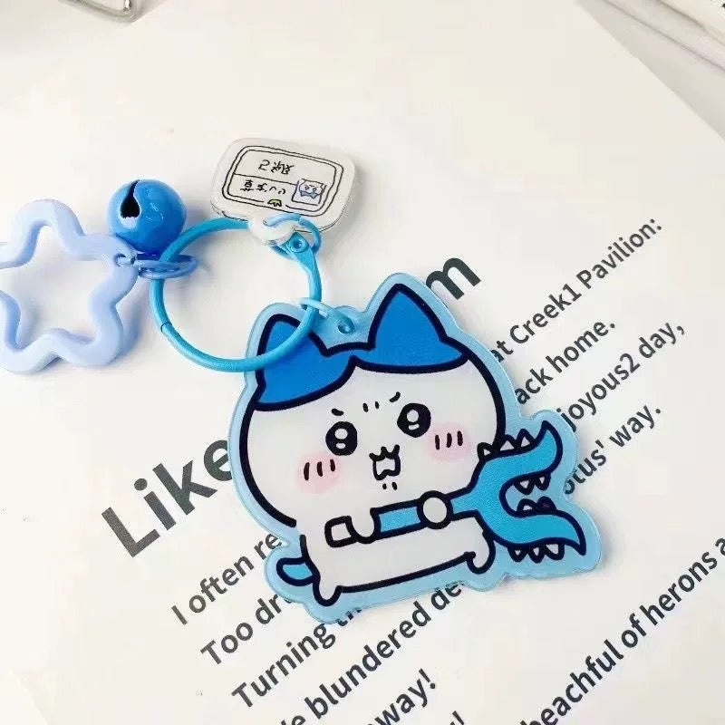 Japanese Cartoon ChiiKawa Acrylic Keychain with Bell | ChiiKawa Hachiware Usagi - Kawaii Item Cute Accessories WinnieTheBirds Toy Shop