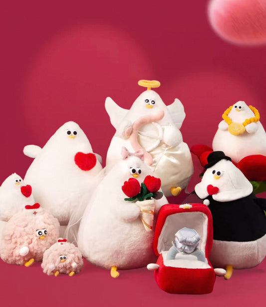 Lovely Seagull Fat Oddy Plush Doll | Valentine Series Oddy - Couple Gift Animal Mini Plush Doll