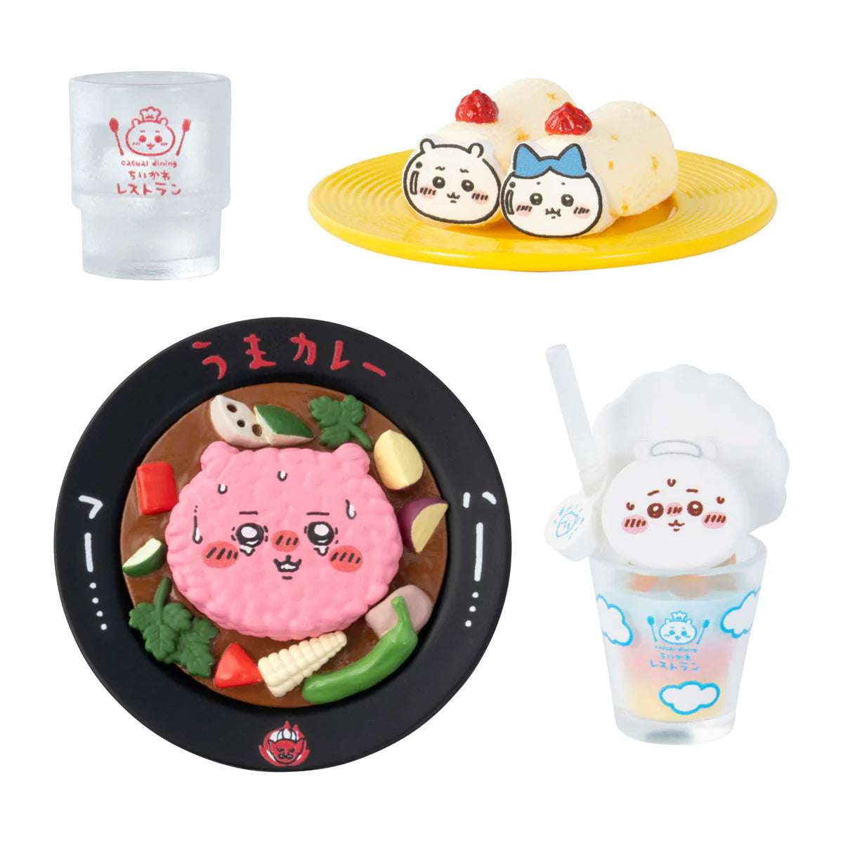 Japan Chiikawa Miniature Serise | Chiikawa Restaurant Mini Figure Collection (8 types) 8Pack BOX - Kawaii Miniature World Doll Room