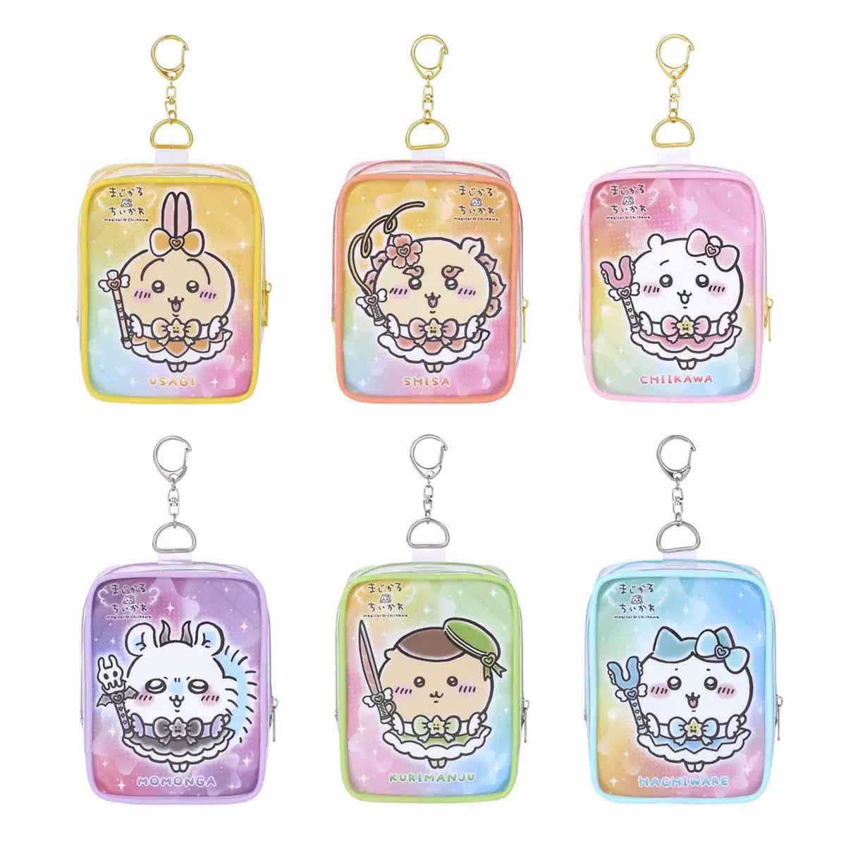 Japanese Cartoon Chiikawa Magic Girl Plastic Itabag Bag Keychain | ChiiKawa Hachiware Usagi Momonga Kurimanju - Kawaii Items Can Put in Dolls Keep Dolls Clean