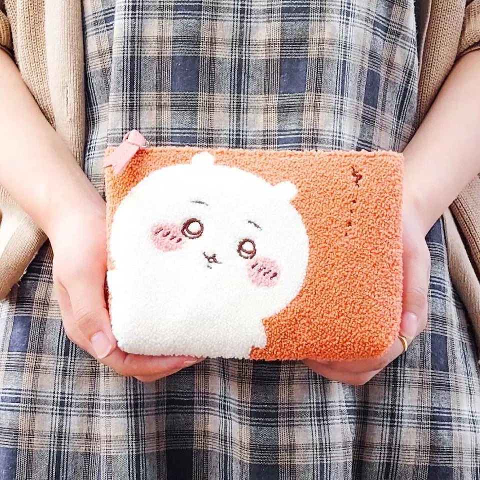 Japanese Cartoon Chiikawa Punch Needle Make Up Bag | ChiiKawa Hachiware Usagi Momonga Kurimanju Shisa Kani - Kawaii Plush Doll Purse Bag WinnieTheBirds Toy Shop