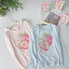 韓国ファッション かわいいフルーツ柄 長袖UVカットTシャツシリーズ | ストロベリーパーカー - カワイイファッションアイテム