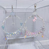 12-15cm Maiden Fairy Style Crystal Pink Blue Swings for Birds Parrot Toys Handmade Organic Bird Cages Accessories