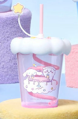 ChiiKawa X Miniso X Sanrio Series | ChiiKawa Hachiware Usagi Momonga Cute Icon Drink Cup With Straw - Kawaii Items Room Decoration