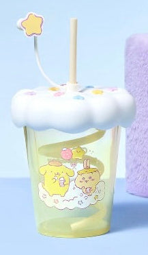 ChiiKawa X Miniso X Sanrio Series | ChiiKawa Hachiware Usagi Momonga Cute Icon Drink Cup With Straw - Kawaii Items Room Decoration