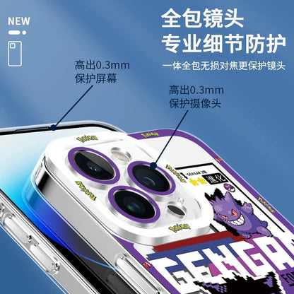 Japan Cartoon Pokemon Game Pixel Version | Celebi Xerneas Zekrom Reshiram Latios Latias Gardevoir Garchomp - iPhone Case PLUS SE2 XS XR X 11 12 13 14 15 16 16e 17 17e Pro Promax 12mini 13mini