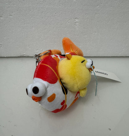Lovely Chicken Fat Dundun Plush Doll Keychain | Koi Chick with Crying Dun Dun Chick Set - Children Gift Animal Mini Plush Doll