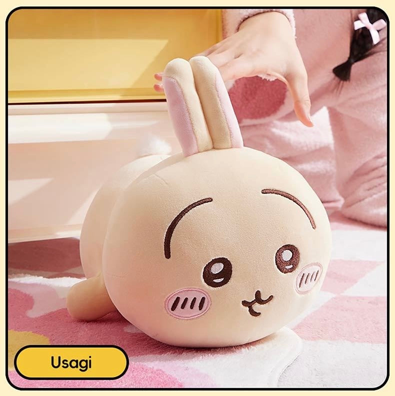 ChiiKawa X Miniso | ChiiKawa Hachiware Usagi Momonga Lying Down - 25cm Plush Doll Kawaii items Room Decoration doll  WinnieTheBirds Toy Shop