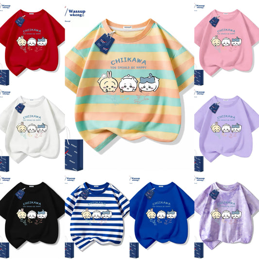 Japanese Cartoon ChiiKawa Casual Style T-Shirt Series | Chiikawa Hachiware Usagi Drawing Part 1 - Kawaii Fashion Items