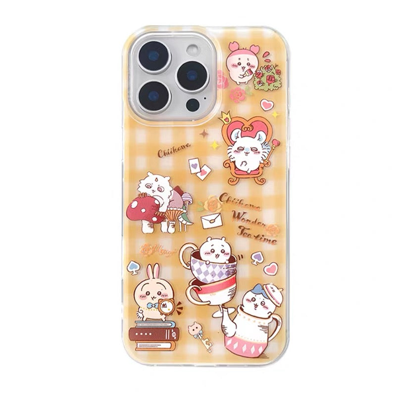 Japanese Cartoon ChiiKawa Wonder Time Tea | Matt Yellow & White Case - Phone Case Samsung Galaxy S26 S25 S24 S23 S22 S21 FE Ultra Edge