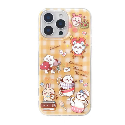 Japanese Cartoon ChiiKawa Wonder Time Tea | Matt Yellow & White Case - Phone Case Samsung Galaxy S26 S25 S24 S23 S22 S21 FE Ultra Edge