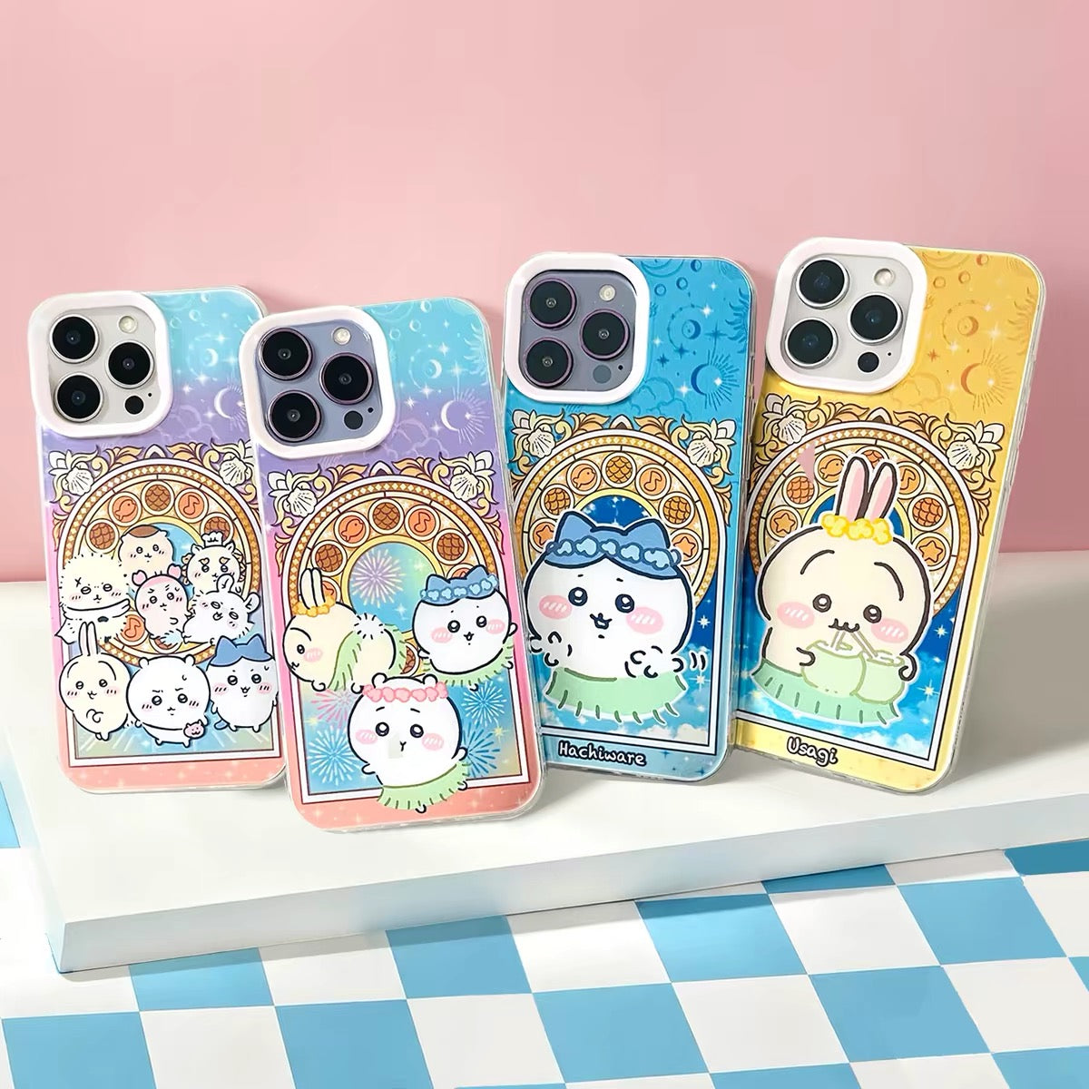 Japanese Cartoon ChiiKawa The Movie : The Secret Of The Mermaid Island Grass Skirt Style | Chiikawa Hachiware Usagi Momonga - Phone Case Samsung Galaxy S26 S25 S24 S23 S22 S21 FE Ultra Edge