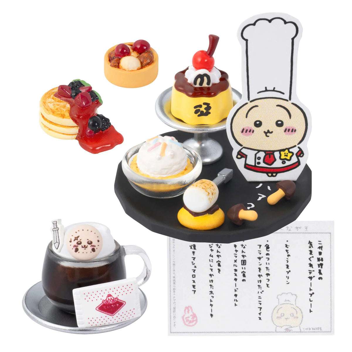 Japan Chiikawa Miniature Serise | Chiikawa Restaurant Mini Figure Collection (8 types) 8Pack BOX - Kawaii Miniature World Doll Room