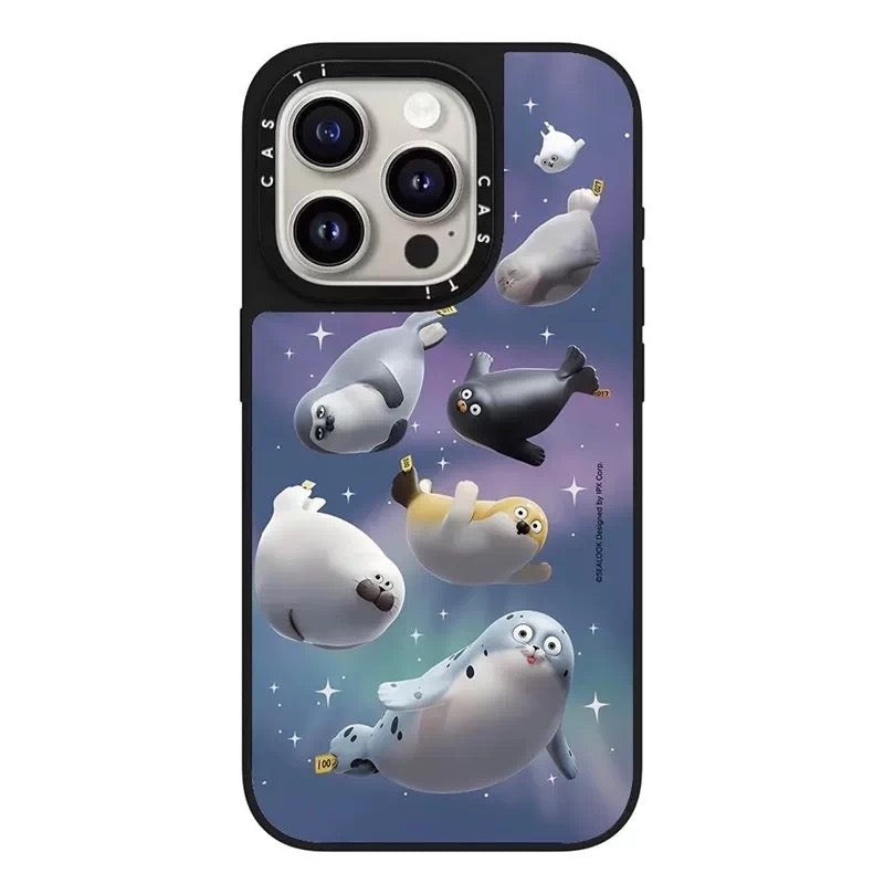 Lovely Seal Sealook Mirror Phone Case | Part1 5 Styles - iPhone Case 12 13 14 15 16 17 18 Pro Promax