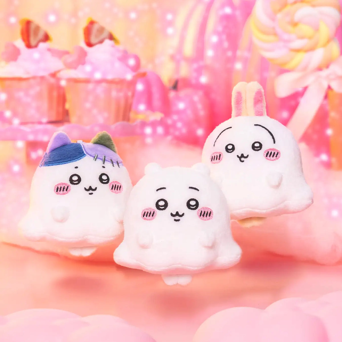 Japan ChiiKawa ChiiKawa Park Halloween Series | ChiiKawa Hachiware Usagi in Ghost Costume Cute Plush Doll Keychain - Kawaii items Room Decoration Doll