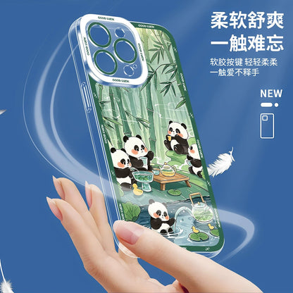 Cute Animal Panda | Season Times - iPhone Case PLUS SE2 XS XR X 11 12 13 14 15 16 16e 17 17e Pro Promax 12mini 13mini