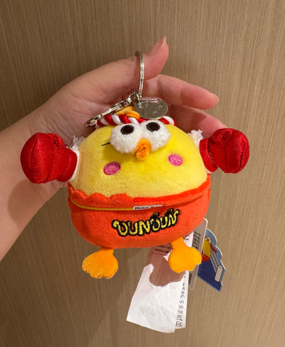 Lovely Chicken Fat Dundun Plush Doll Keychain | Mini Muay Thai Chick Red Blue Brown Limited Edition - Children Gift Animal Plush Doll