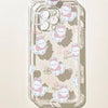かわいい白い犬とリボン iPhoneケース 6 7 8 PLUS SE2 XS XR X 11 12 13 14 15 16 Pro Promax Plus 12mini 13mini