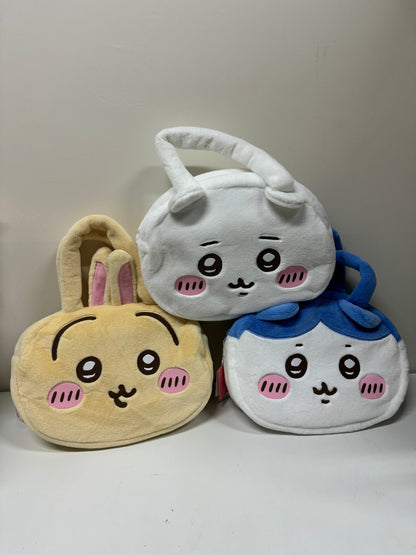 ChiiKawa X Miniso | ChiiKawa Hachiware Usagi Big Head Plush Bag - Kawaii items Room Decoration  WinnieTheBirds Toy Shop