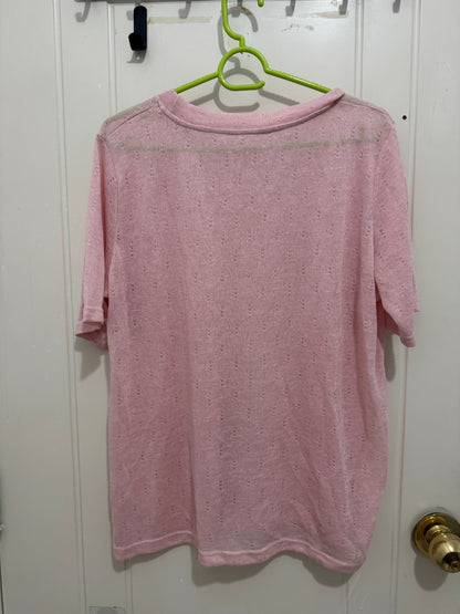 Japanese Fashion Cute Style Mori Series | Pink with Pattern T Shirt - Kawaii Fashion Items