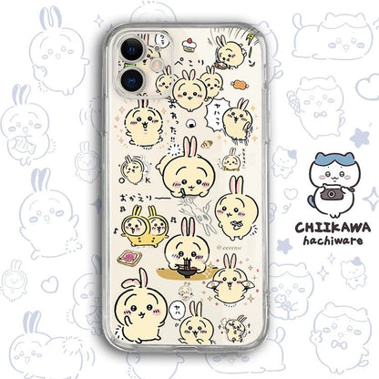 Japanese Cartoon Chiikawa Clean Case | Happy Fun Part2 Sanrio - iPhone Case PLUS SE2 11 12 13 14 15 16 17 Pro Promax 12mini 13mini
