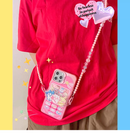 Japanese Cartoon Phone Back Clip with Phone Lanyard | Chiikawa Hachiware Usagi - for All Smart Phones WinnieTheBirds Toy Shop