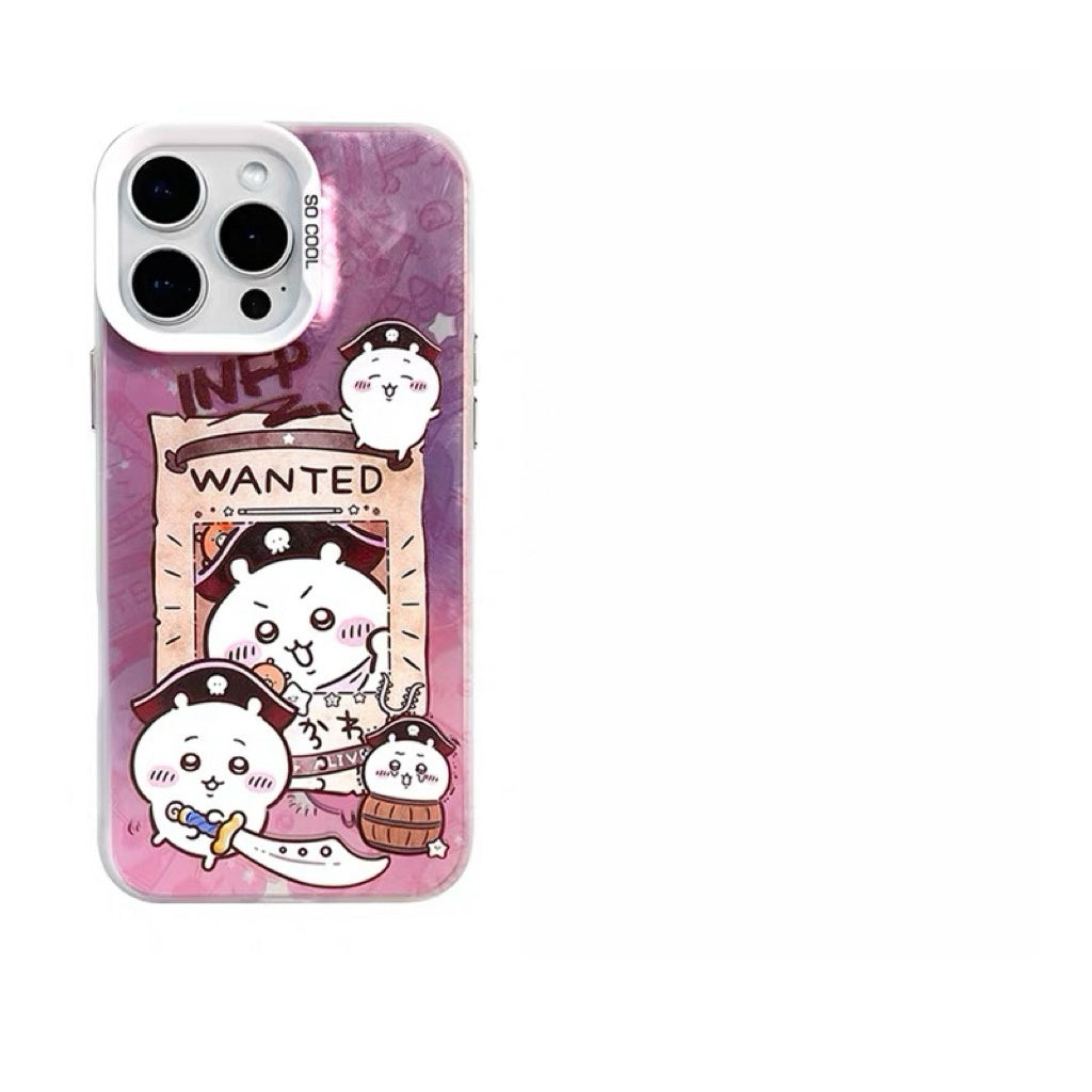 Japanese Cartoon ChiiKawa Pirates Laser Case | ChiiKawa Hachiware Usagi Momonga - iPhone Case 11 12 13 14 15 16 16e 17 17e Pro Promax