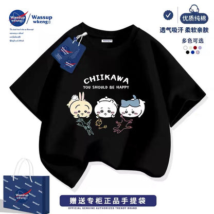Japanese Cartoon ChiiKawa Casual Style T-Shirt Series | Chiikawa Hachiware Usagi Drawing Part 2 - Kawaii Fashion Items