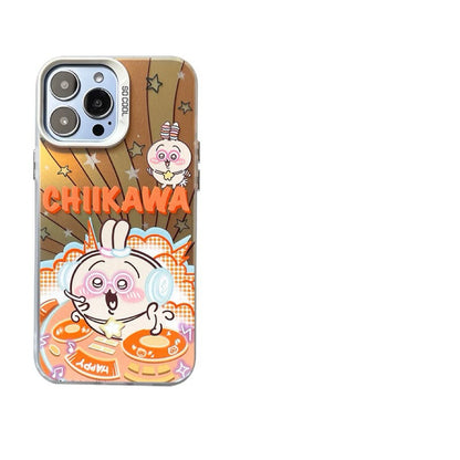 Japanese Cartoon ChiiKawa DJ Music Player | ChiiKawa Hachiware Usagi Momonga - iPhone Case 11 12 13 14 15 16 Pro Promax WinnieTheBirds Toy Shop