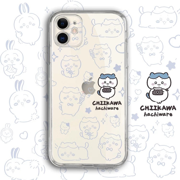 Japanese Cartoon Chiikawa Clean Case | Happy Fun Part2 Sanrio - iPhone Case PLUS SE2 11 12 13 14 15 16 17 Pro Promax 12mini 13mini