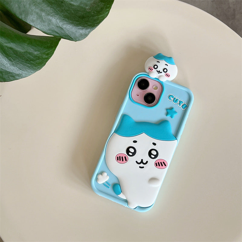 Japanese Cartoon ChiiKawa Look at you Silicone | Chiikawa Hachiware Usagi - iPhone Case 15 14 13 12 Pro ProMax WinnieTheBirds Toy Shop