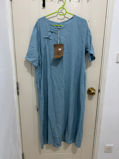 Japanese Fashion Cute Style Mori Series | Blue Chinese Dress - Kawaii Fashion Items