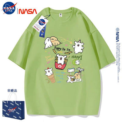 Cute Cartoon Doggie Maltese Puppy Style T-Shirt Series | Happy Puppy Tie Tie Part2 - Kawaii Fashion Items for Child & Adult