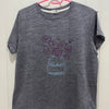 Korean Fashion Garden Style T-Shirt Series | Grey Flower Vase Drawing - Kawaii Fashion Items