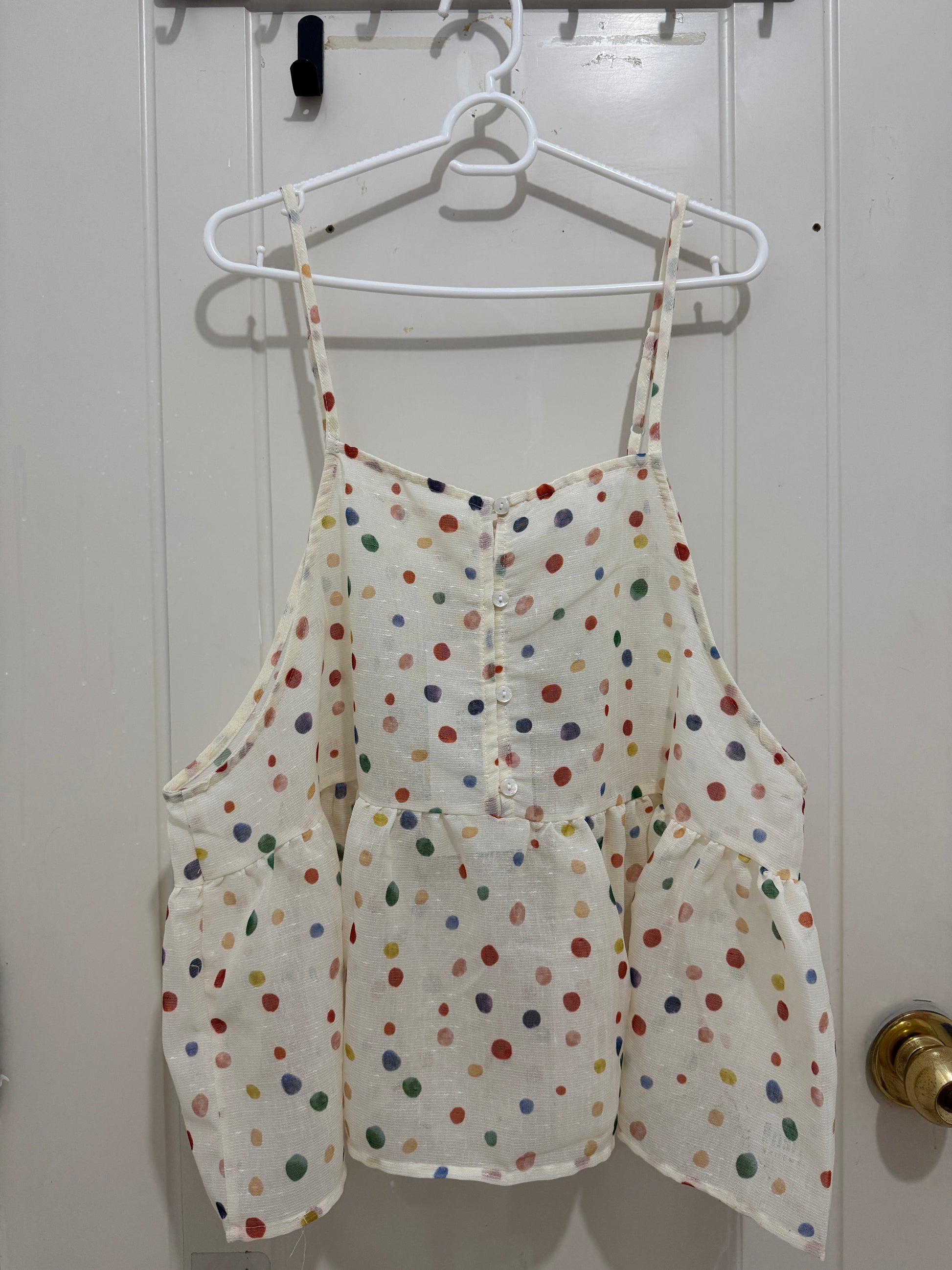 Japanese Fashion Cute Style Shirt Series | Mori  Colourful Dots Tank Top - Kawaii Fashion Items