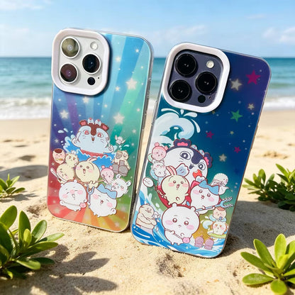 Japanese Cartoon ChiiKawa The Movie : The Secret Of The Mermaid Island | With Siren 2 Styles - iPhone Case 11 12 13 14 15 16 16e 17 17e Pro Promax