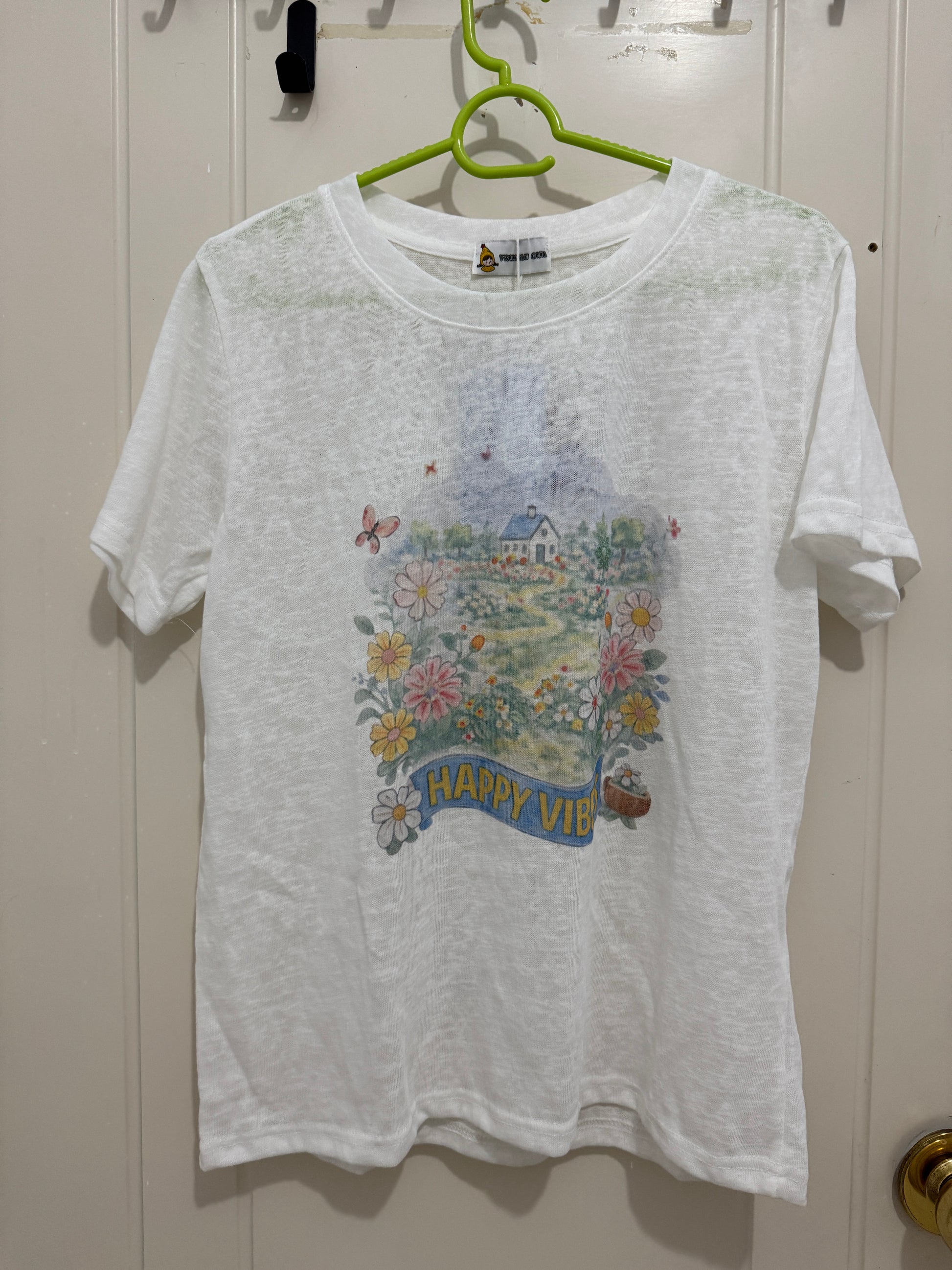 Korean Fashion Garden Style T-Shirt Series | Drawing Happy Vibes - Kawaii Fashion Items