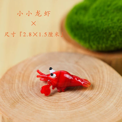 Japanese Cartoon Luminous Glass Ornament | Seaweed Ball Garden Eel Crayfish  Blue Nemo Crab Kelp  - For Betta Fish Tropical Fish Toy Micro Landscape Creative