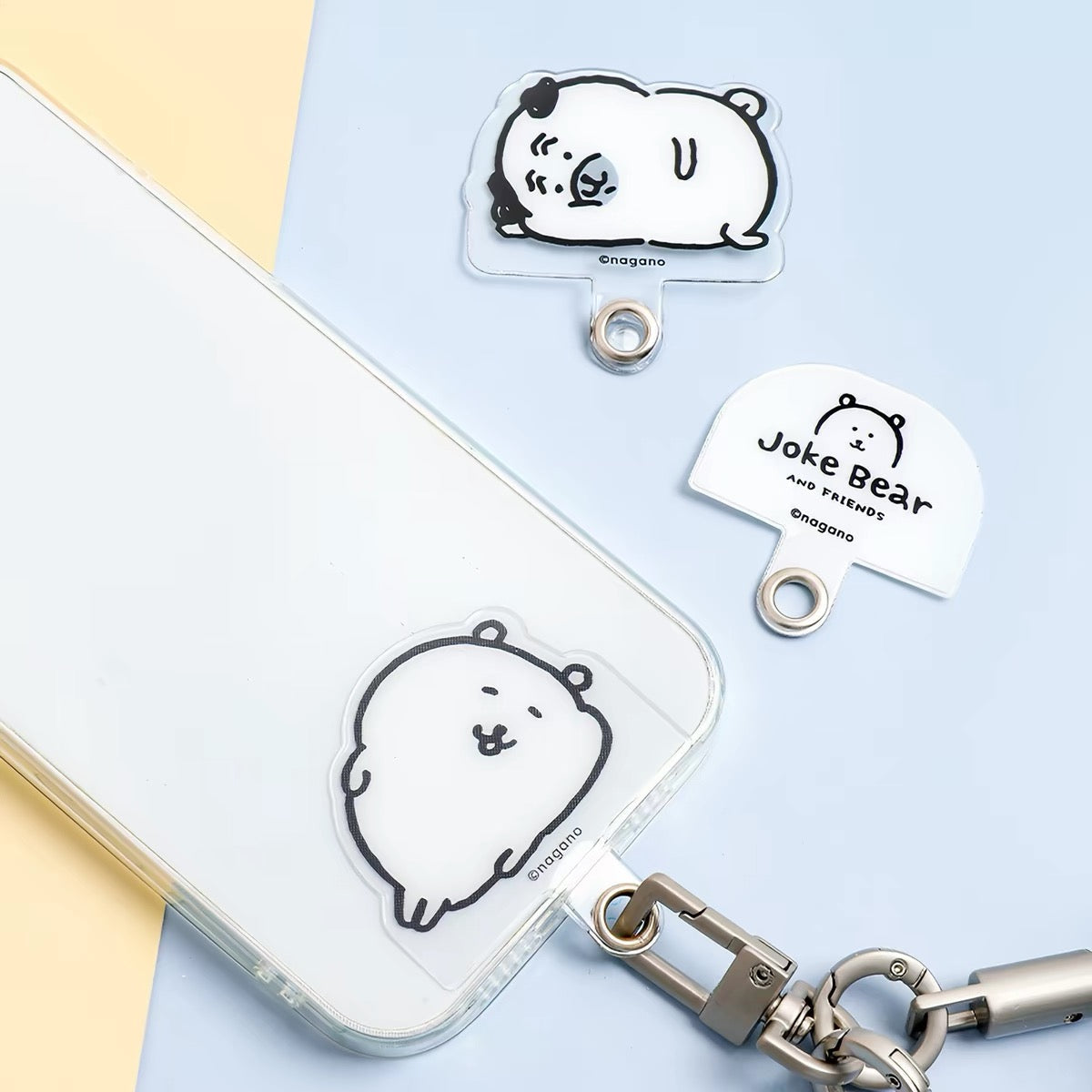 Joke Bear with friends Neck Phone Lanyard with Silicone Little Bag | for All Smart Phones