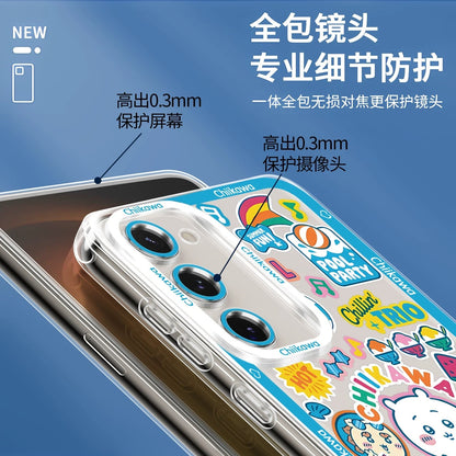 Japanese Cartoon ChiiKawa iPhone Case | Summer Time & Bee Sky Blue Ver 8 Styles - Phone Case Samsung Galaxy S26 S25 S24 S23 S22 S21 FE Ultra Edge