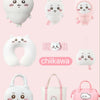 ChiiKawa X Miniso | ChiiKawa Full Set 9pcs items Mini Plush Doll Keychain Headband Neck Pillow Bag - Kawaii items Room Decoration doll