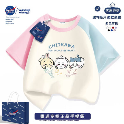 Japanese Cartoon ChiiKawa Casual Style T-Shirt Series | Chiikawa Hachiware Usagi Drawing Part 3 - Kawaii Fashion Items