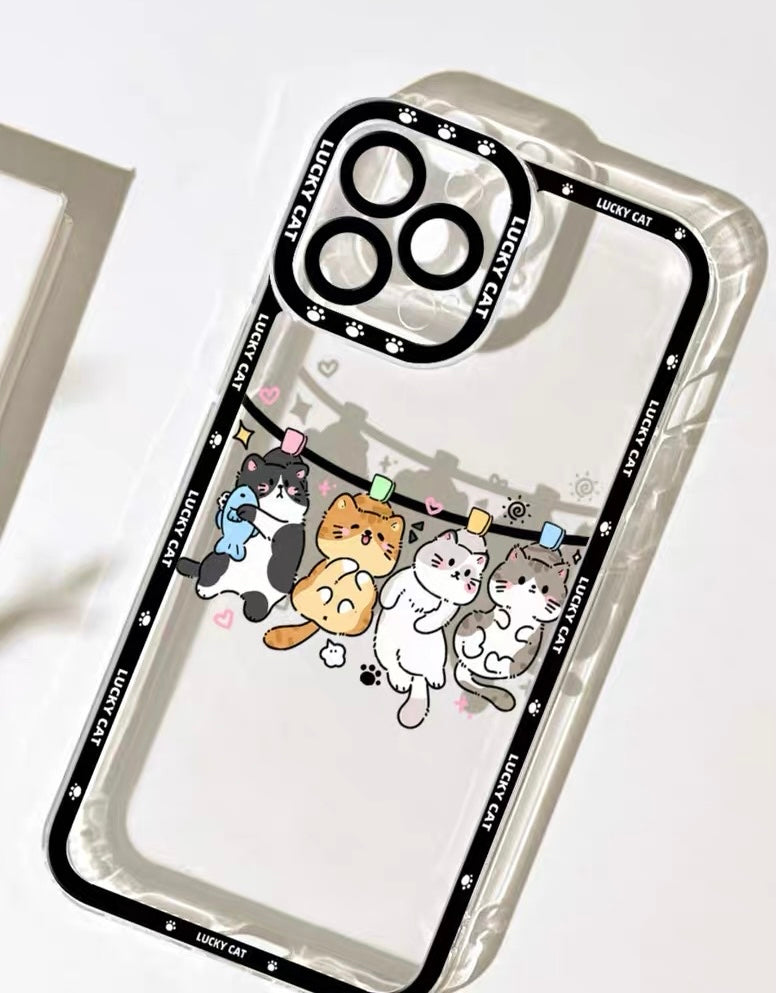 Lovely Cat Phone Case | 4 Cats Hanging Lovely Cat Phone Case | 4 Cats Hanging